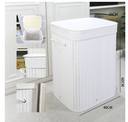 Bamboo Dust-proof Laundry/Storage Basket