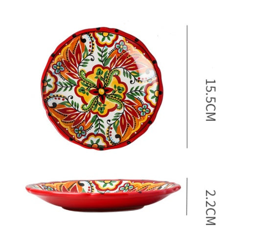 Bohemian Underglaze Ceramic Tableware