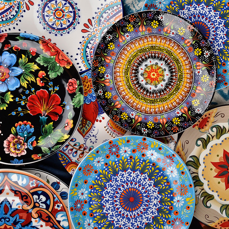 Bohemian Underglaze Ceramic Tableware