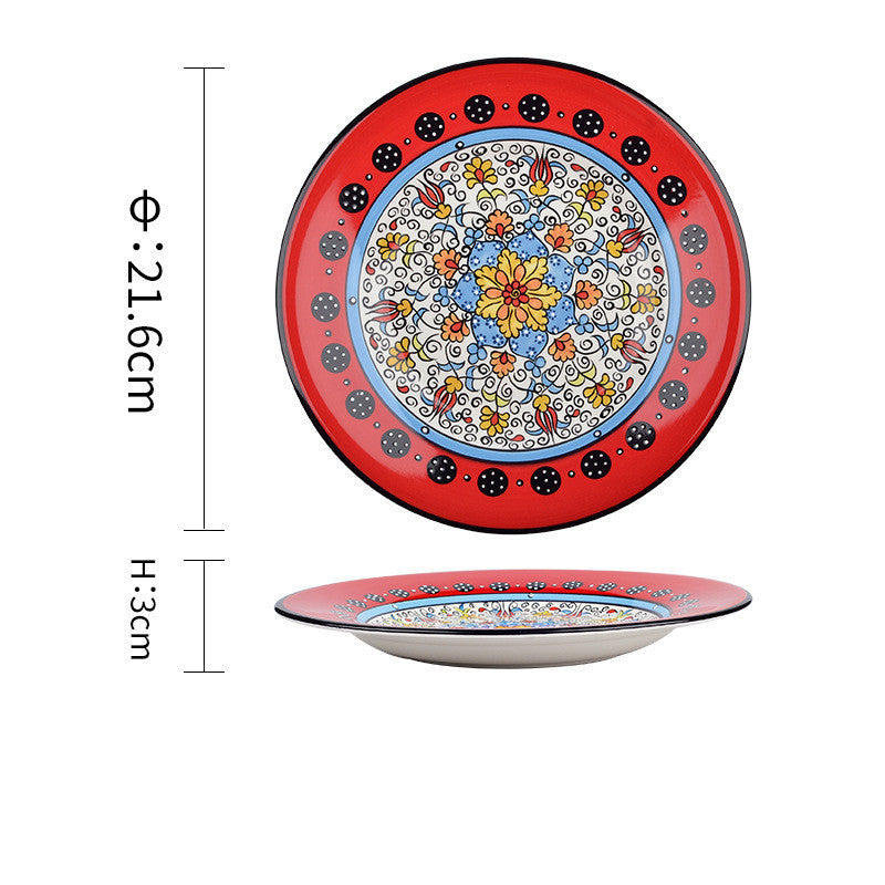 Bohemian Underglaze Ceramic Tableware