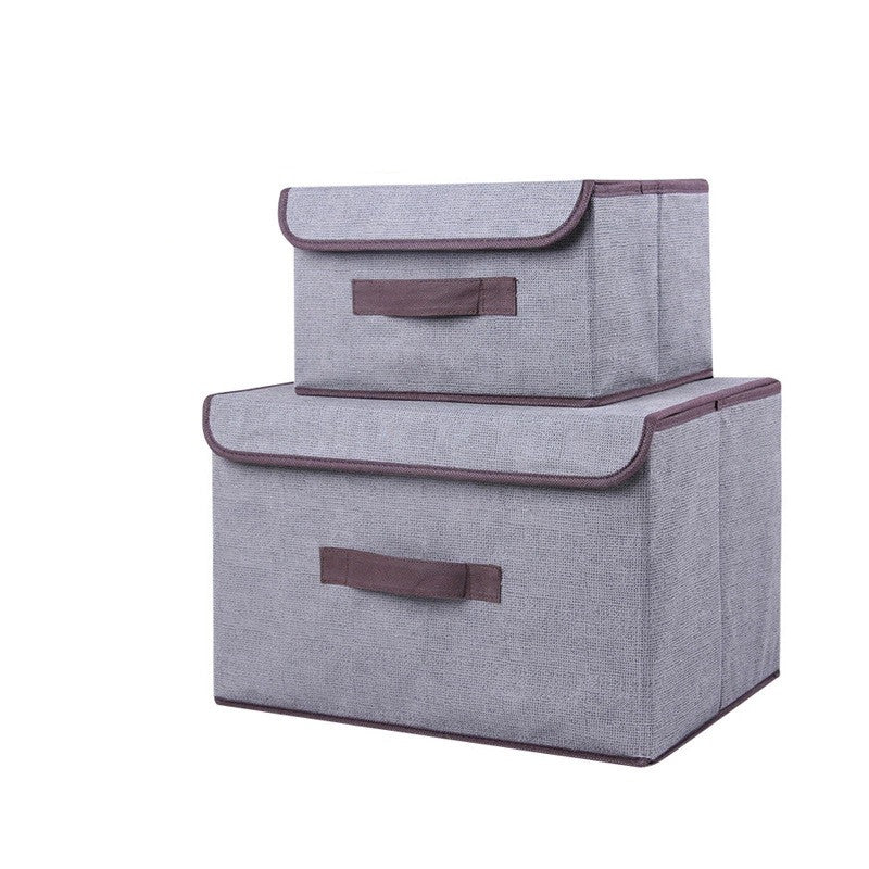 Folding storage box set in assorted colours