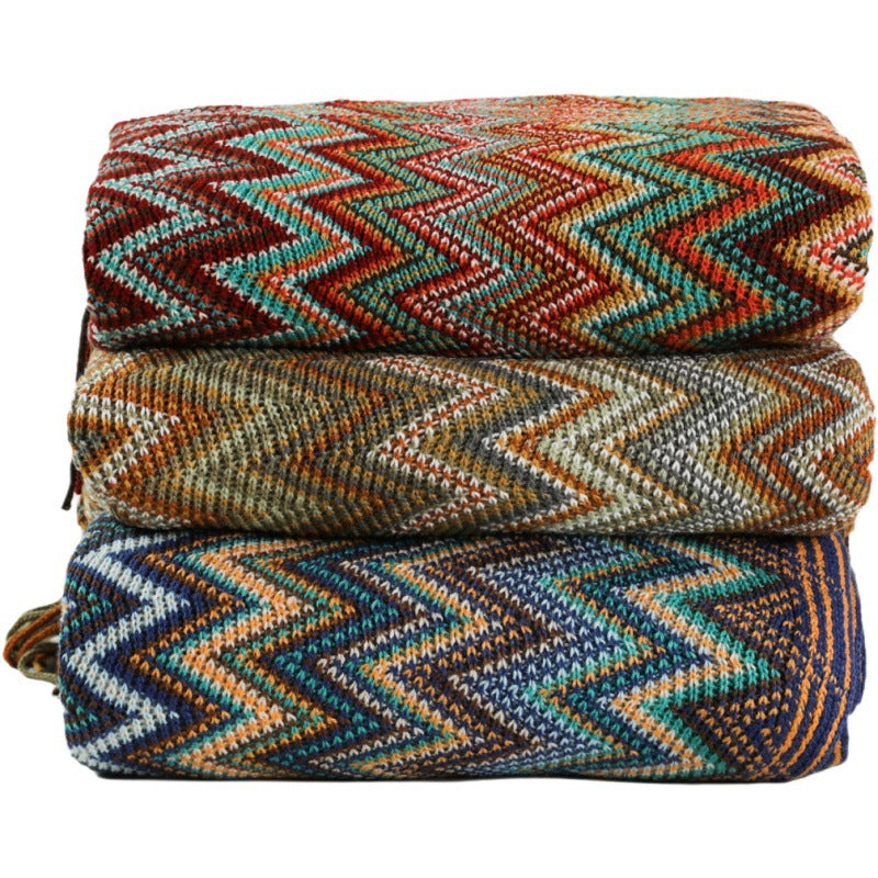 Bohemian Knitted Blanket