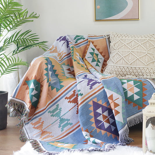 Bohemian Geometric Throw Blanket