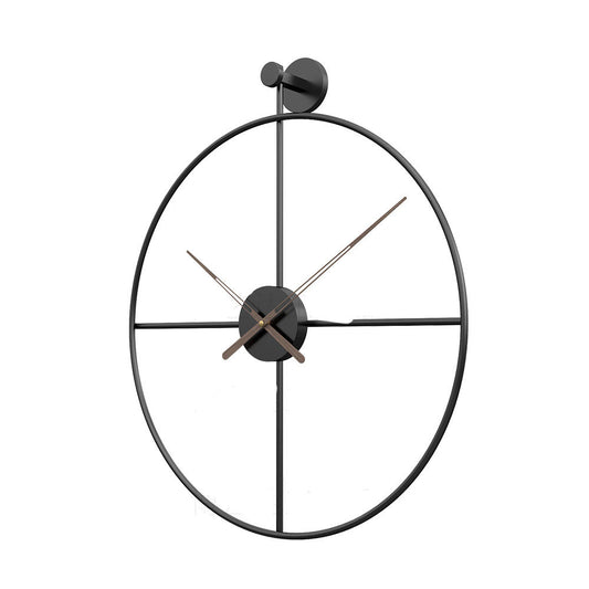 Stunning Sleek Black Iron Wall Clock