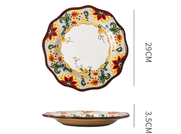 Bohemian Underglaze Ceramic Tableware
