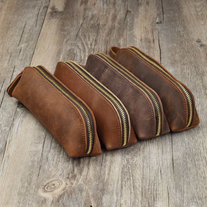 Genuine leather storage bag
