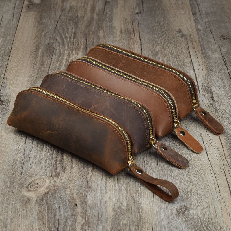 Genuine leather storage bag