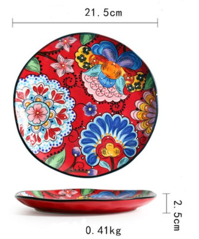 Bohemian Underglaze Ceramic Tableware