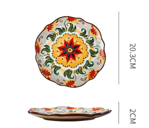 Bohemian Underglaze Ceramic Tableware