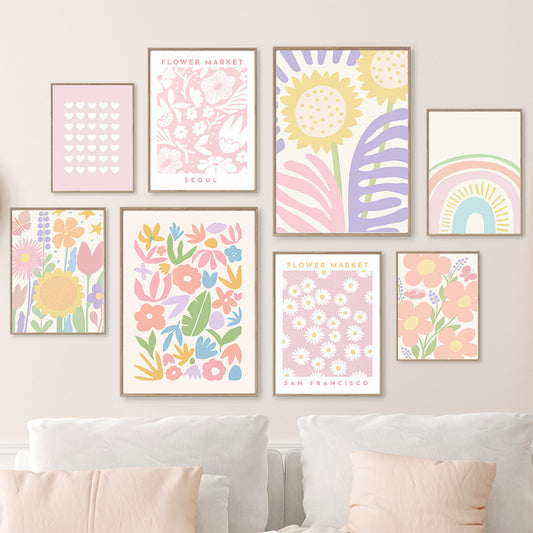 Flower Market Wall Art Canvas Print