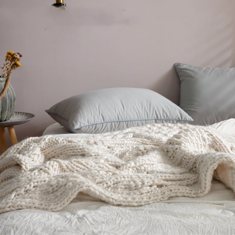 Stunning Hand Woven Thick Wool Blanket