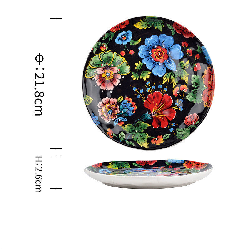 Bohemian Underglaze Ceramic Tableware