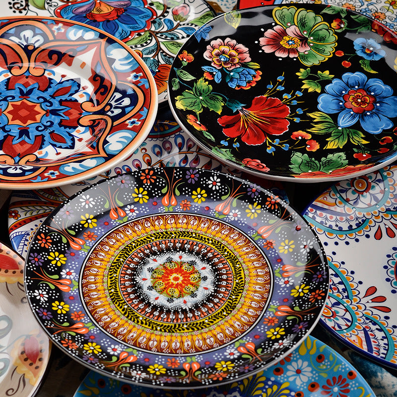 Bohemian Underglaze Ceramic Tableware