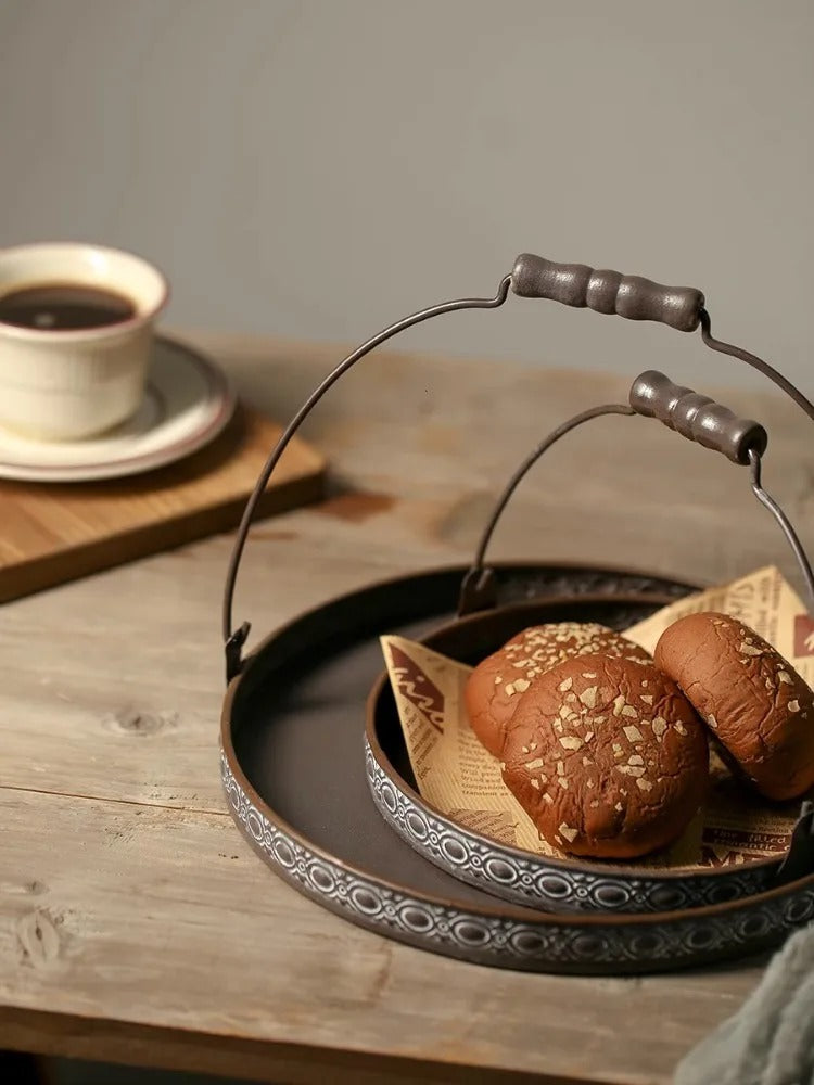Retro Artisan Iron Food Tray
