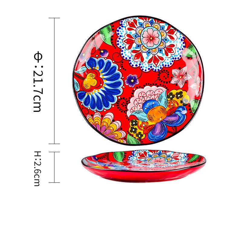 Bohemian Underglaze Ceramic Tableware