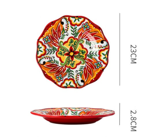 Bohemian Underglaze Ceramic Tableware