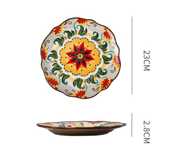 Bohemian Underglaze Ceramic Tableware