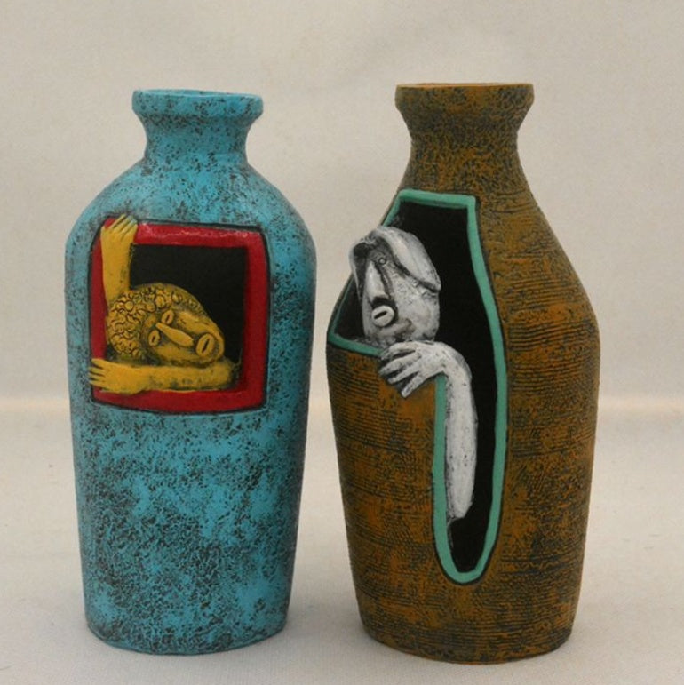 Nordic Hand Painted Vases