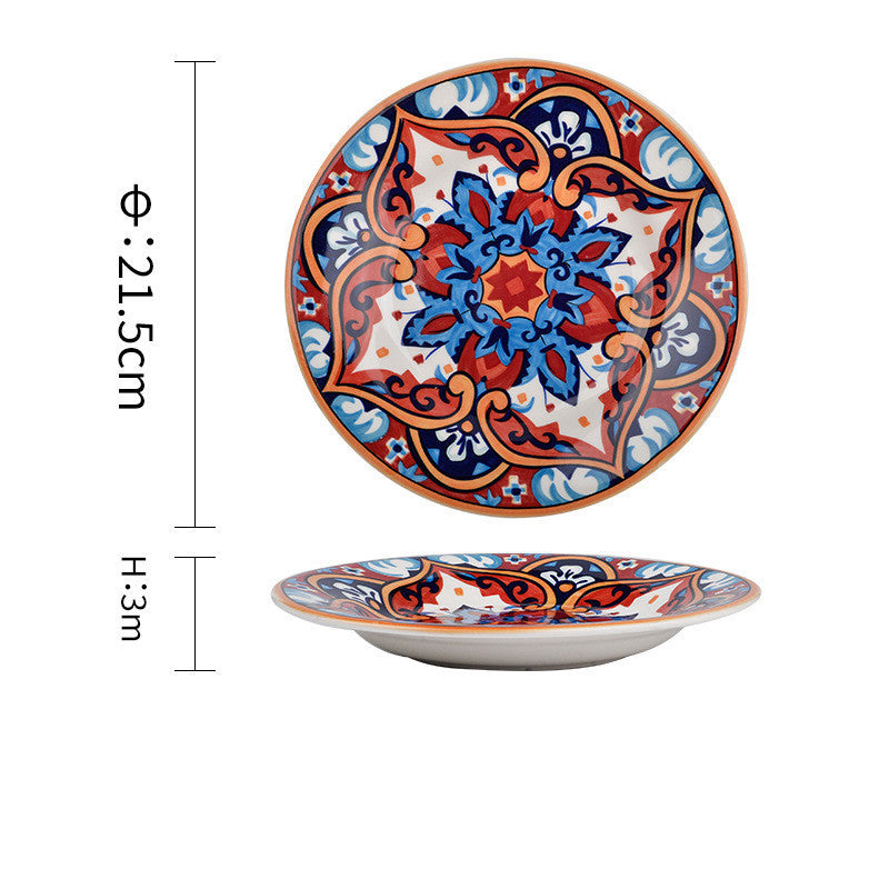 Bohemian Underglaze Ceramic Tableware