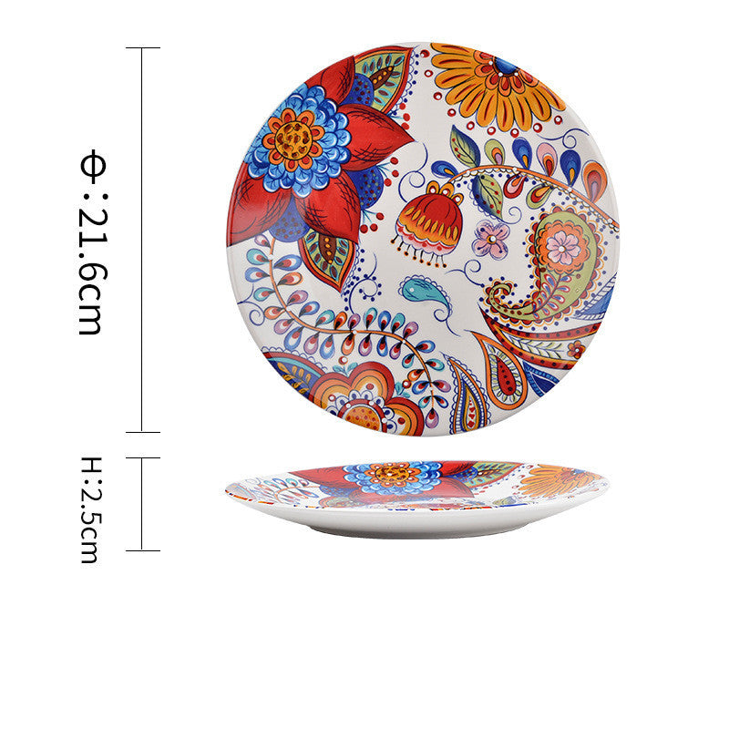 Bohemian Underglaze Ceramic Tableware