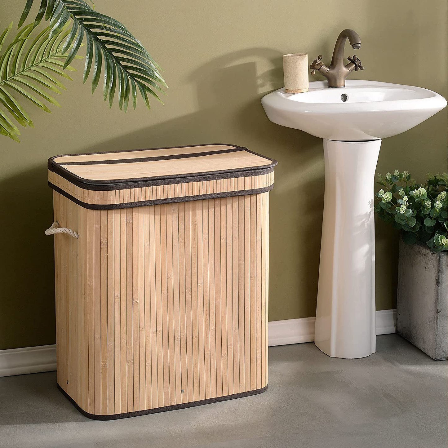 Bamboo Dust-proof Laundry/Storage Basket