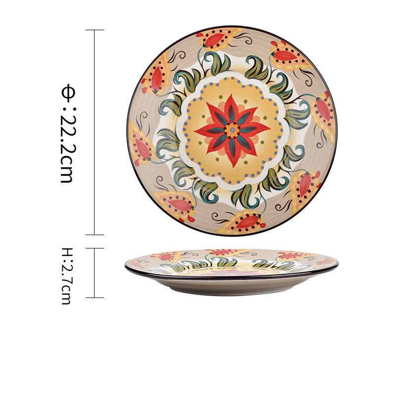 Bohemian Underglaze Ceramic Tableware