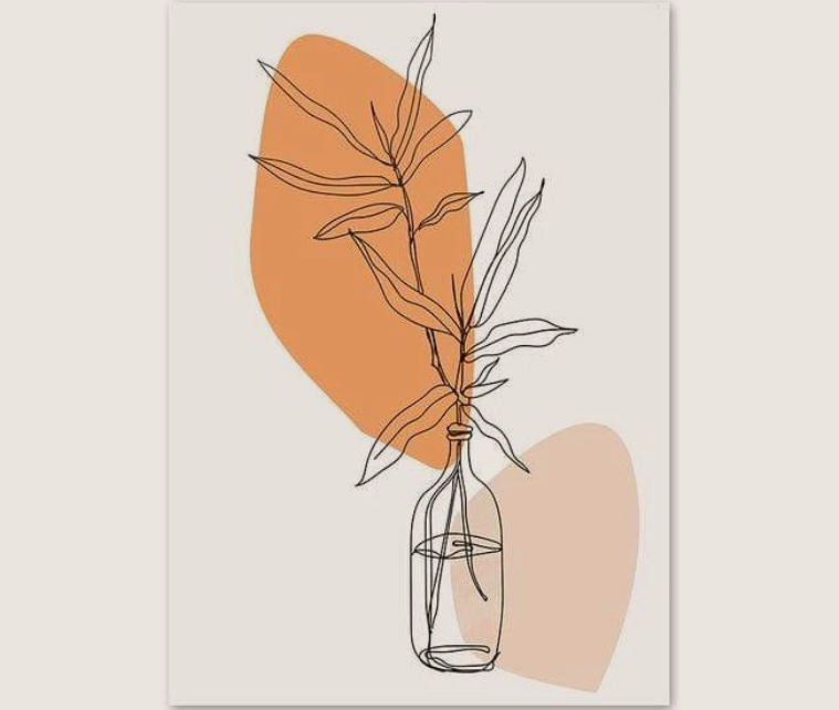 Modern Feminine Frameless Canvas Wall Art