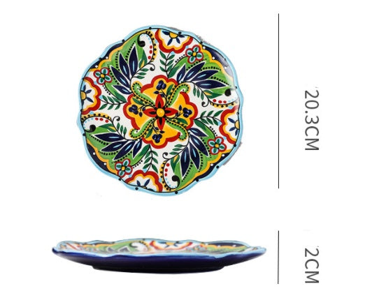 Bohemian Underglaze Ceramic Tableware