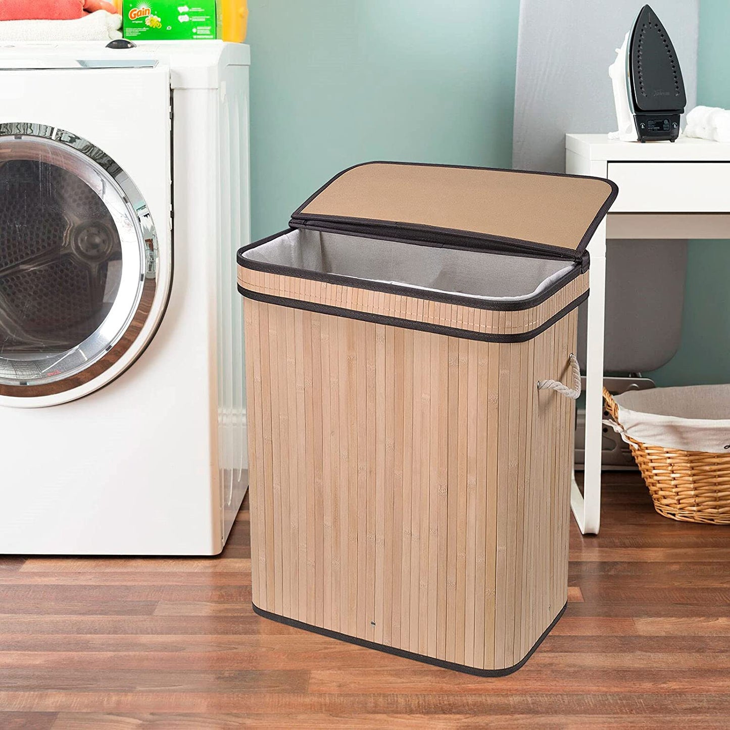 Bamboo Dust-proof Laundry/Storage Basket