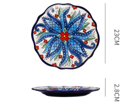 Bohemian Underglaze Ceramic Tableware