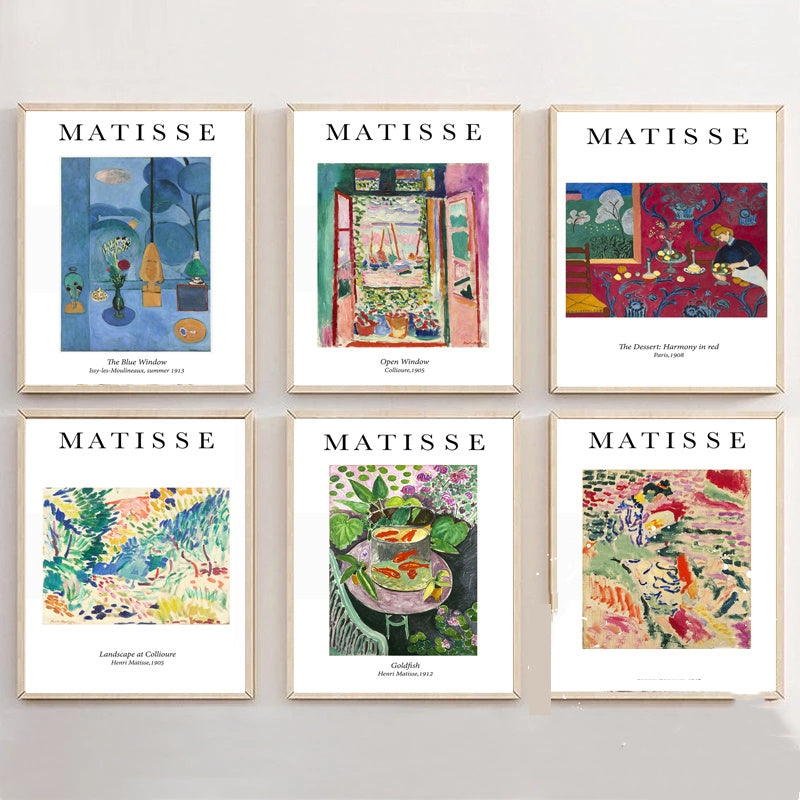 Vintage Matisse Abstract Landscape Wall Art Canvas Painting
