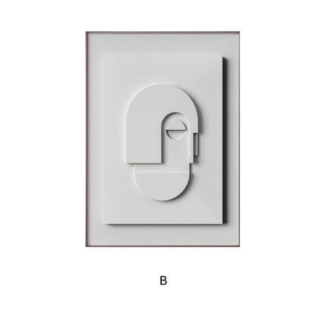 Geometric Abstract Wall Art Framed Canvas Painting