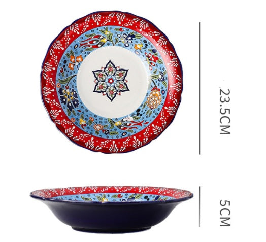 Bohemian Underglaze Ceramic Tableware