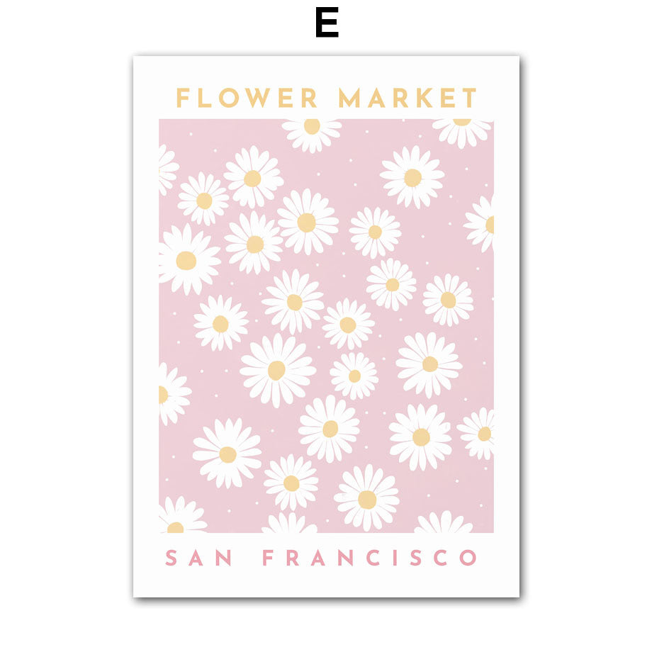 Flower Market Wall Art Canvas Print