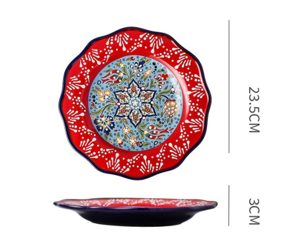 Bohemian Underglaze Ceramic Tableware