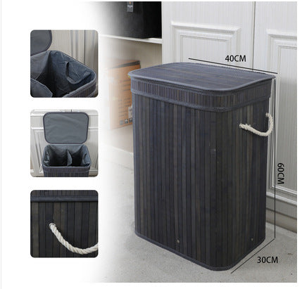 Bamboo Dust-proof Laundry/Storage Basket