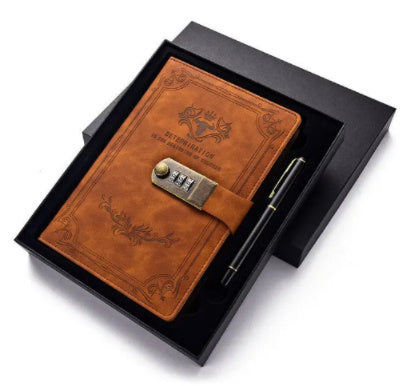 A5 Vintage Retro 200 page Journal With Lock