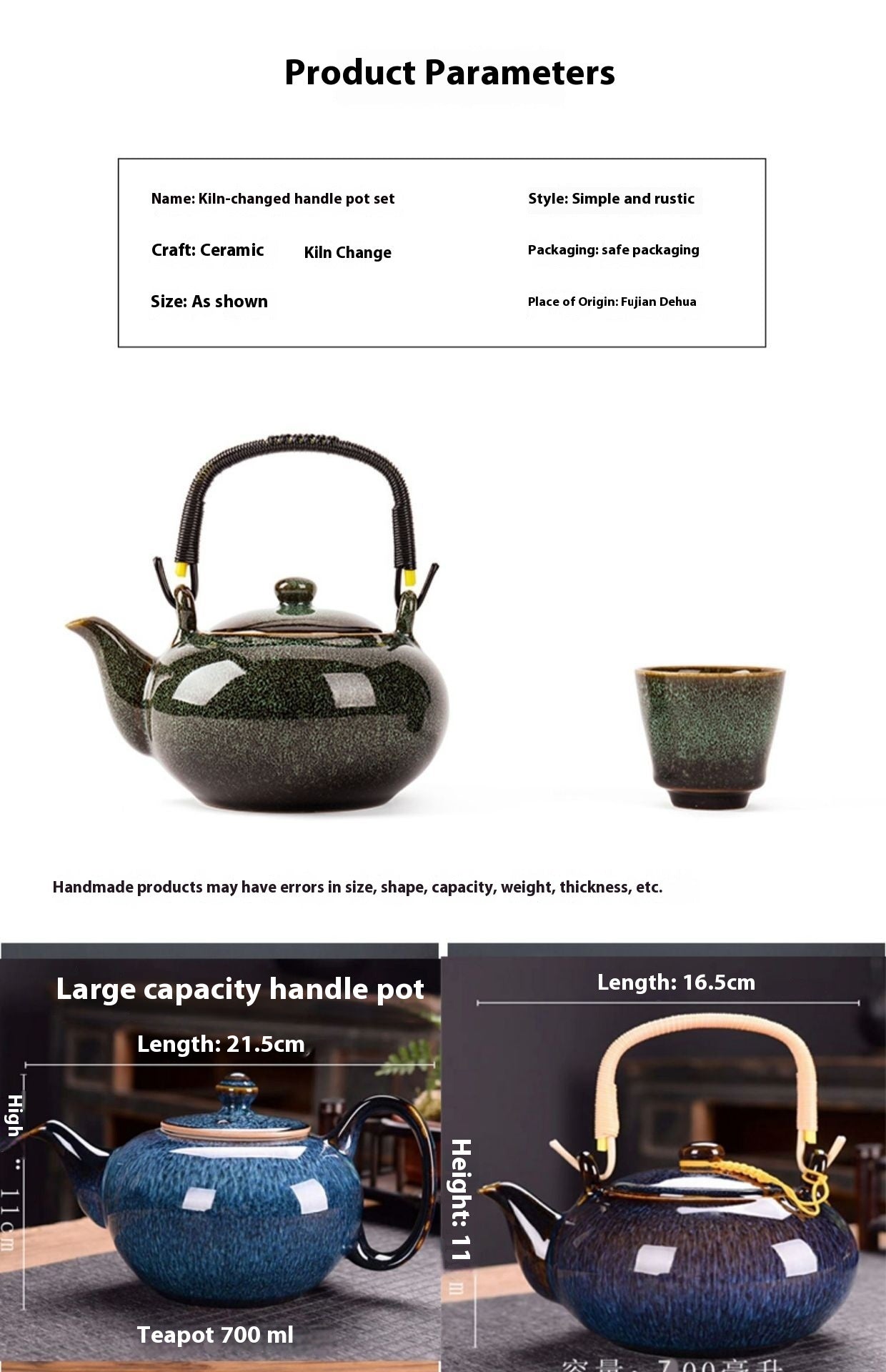 Rustic Ceramic Kiln Teapot