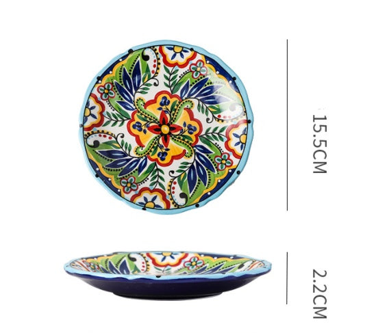 Bohemian Underglaze Ceramic Tableware