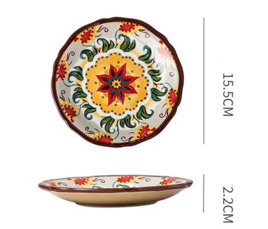 Bohemian Underglaze Ceramic Tableware