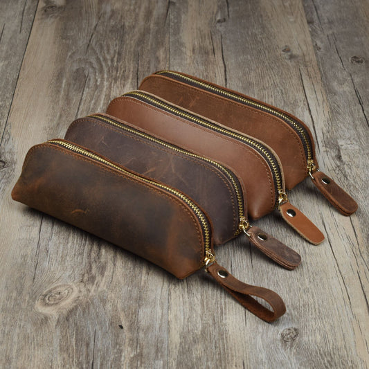 Genuine leather storage bag